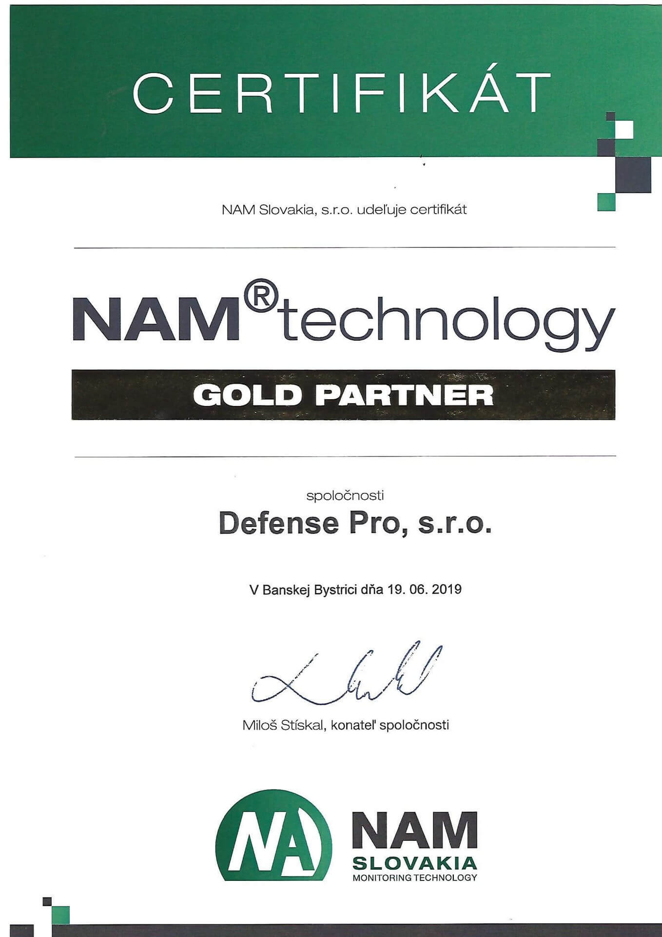NAM Technology Gold Partner